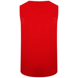 Sleeveless Round Neck Crinkle Top Red