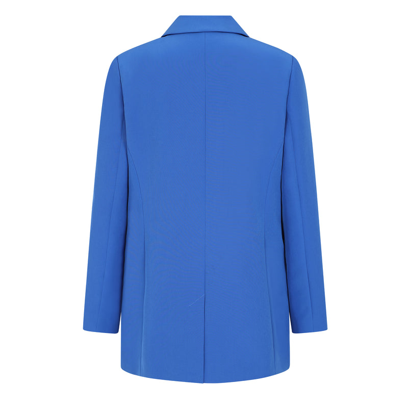 Long Sleeve Relaxed Fit Blazer Blue