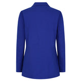 Tailored Linen Open Front Blazer Royal Blue