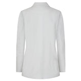 Tailored Linen Open Front Blazer White