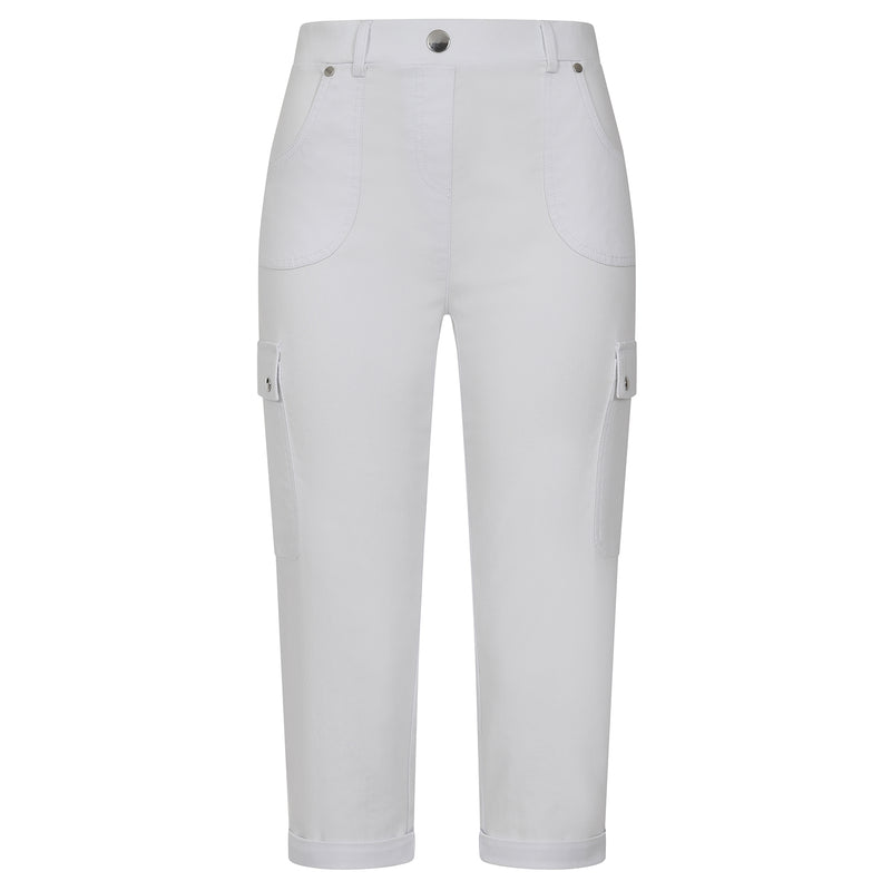 Combat Style Stretch Utility Crop White