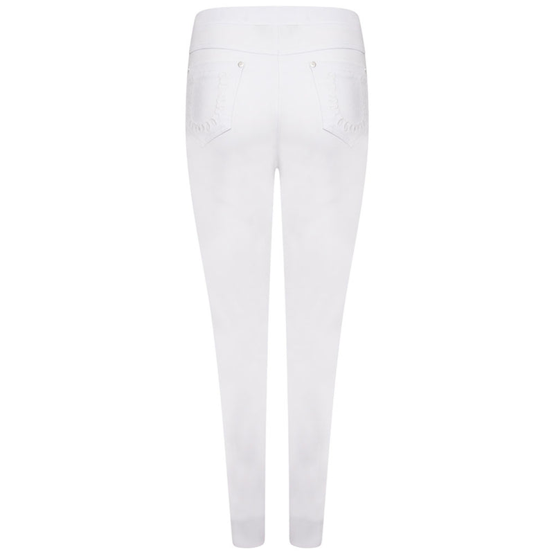 Jean Style Bengaline Trousers White