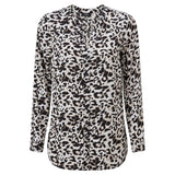 Animal Print Mandarin Collar Shirt Multi