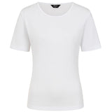 Short Sleeve Ribbed Crew Neck T Shirt White