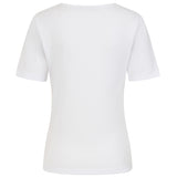 Short Sleeve Ribbed Crew Neck T Shirt White