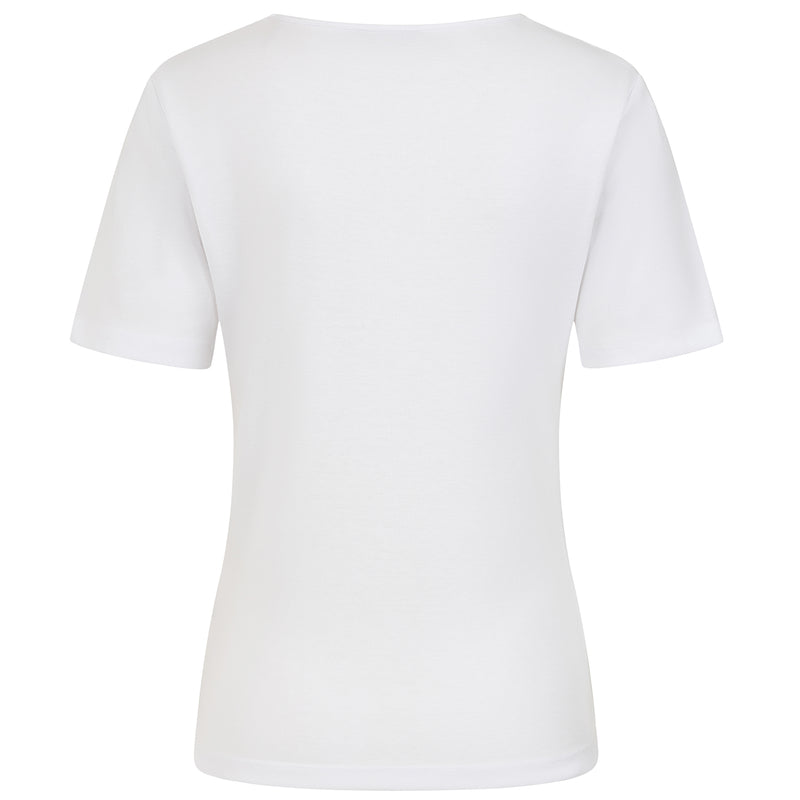 Short Sleeve Ribbed Crew Neck T Shirt White