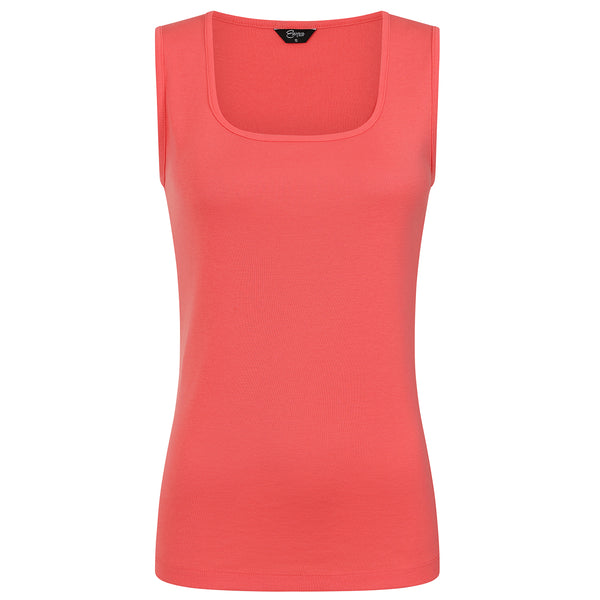Square Neck Vest Coral