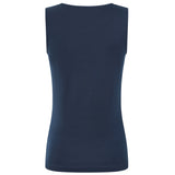 Square Neck Ribbed Vest Navy