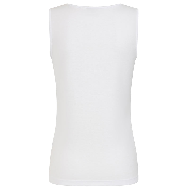 Square Neck Vest White
