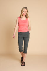 Square Neck Vest Coral