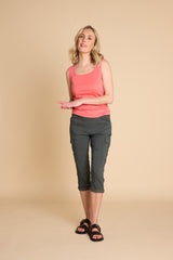 Square Neck Vest Coral