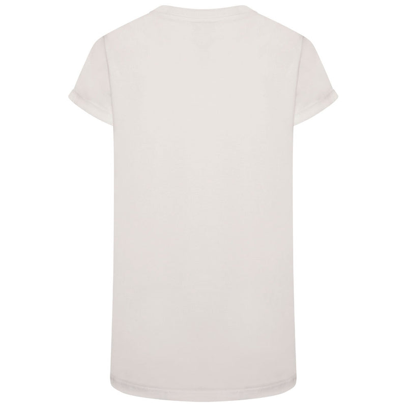 Butterfly Foil Star Round Neck T-Shirt White