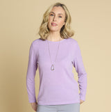 Soft Touch Plain Top & Necklace Lilac