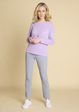 Soft Touch Plain Top & Necklace Lilac