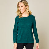 Soft Touch Plain Top & Necklace Green