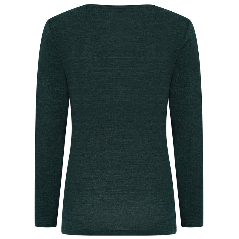 Soft Touch Plain Top & Necklace Green