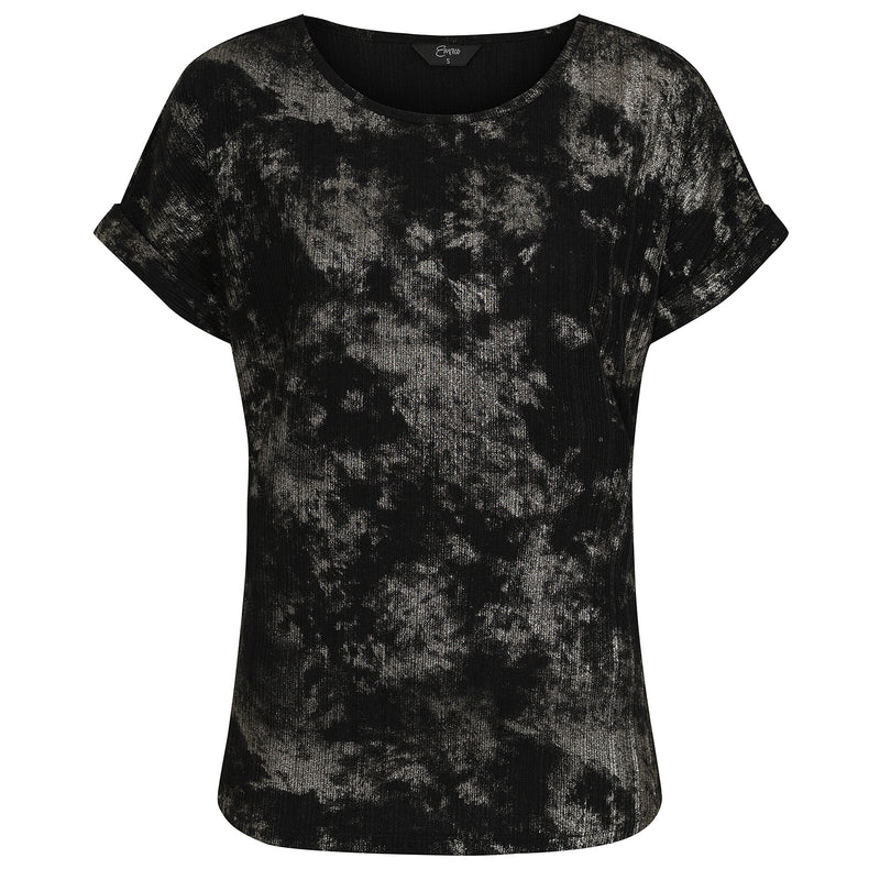 Roll Sleeve Metallic Foil Top Black/Gold