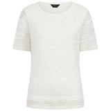 Short Sleeve Lace Top Ivory