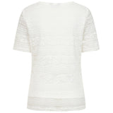 Short Sleeve Lace Top Ivory