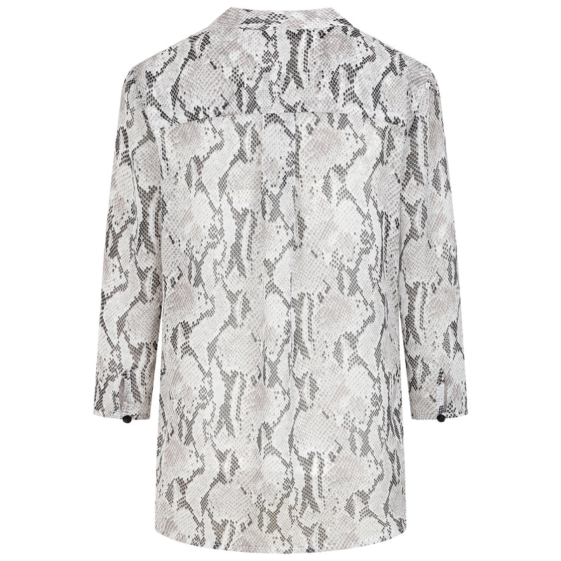 3/4 Sleeve Snake Print Blouse
