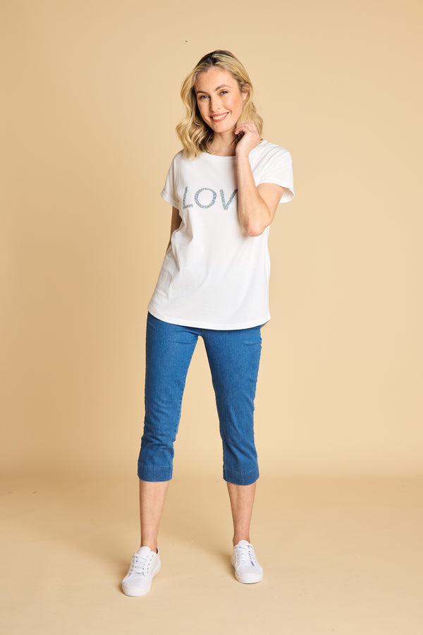 Love Print T-Shirt White