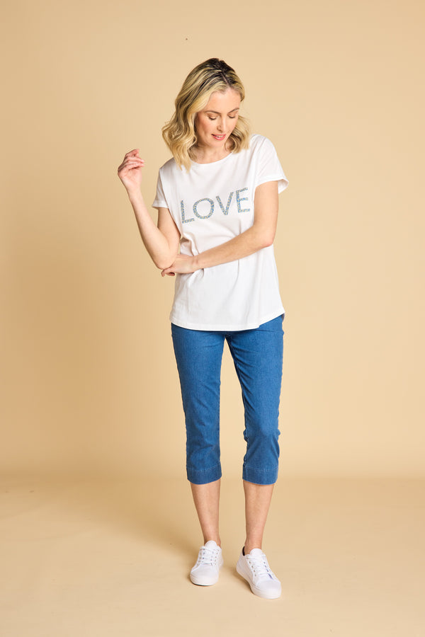 Love Print T-Shirt White