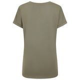Leopard Heart Print T-Shirt Khaki