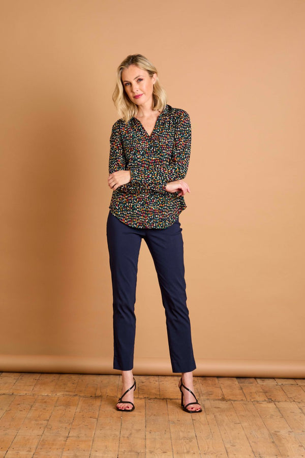 Jean Style Bengaline Trousers Navy