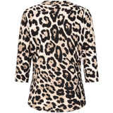 3/4 Sleeve Stone Animal Mandarin Blouse Stone