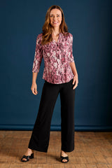 Snake Print Mandarin Collar Blouse