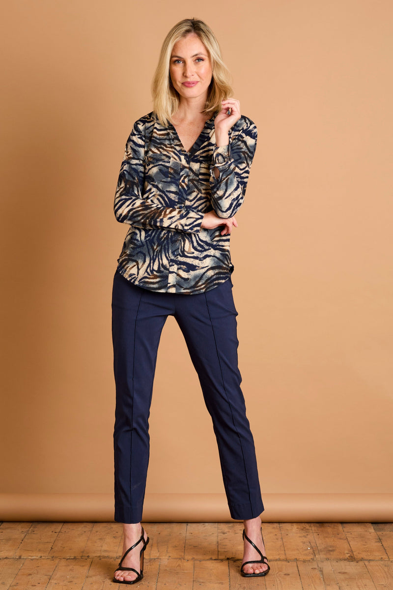 Pintuck Bengaline Stretch Trousers