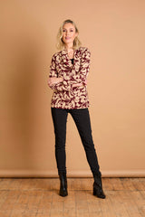 Soft Touch Cowl Neck Large Floral Top