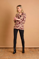 Soft Touch Cowl Neck Large Floral Top