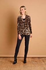 Soft Touch Cowl Neck Leopard Top