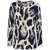 Soft Touch Large Animal Round Neck Top Blue