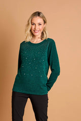 Sparkle Stud Detail Top