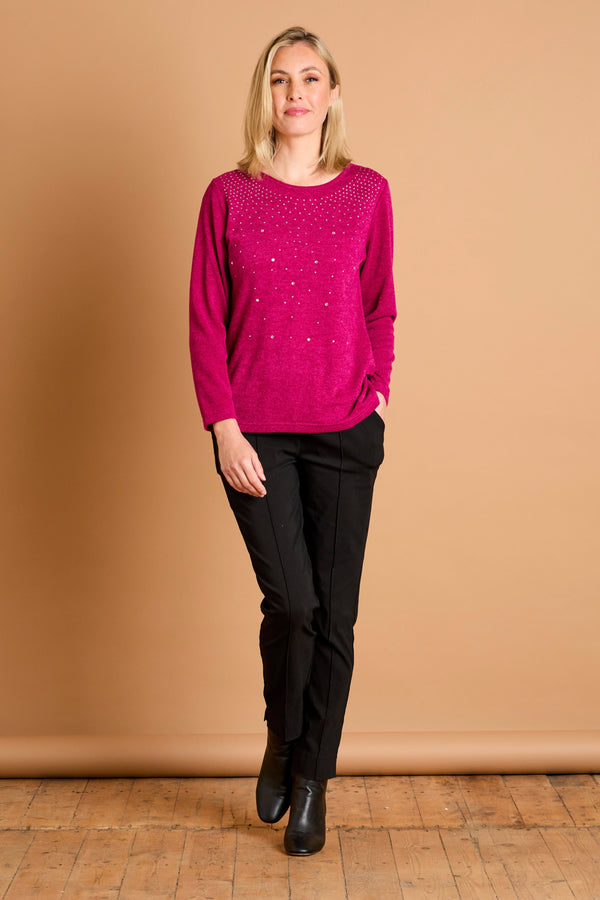 Pintuck Bengaline Stretch Trousers