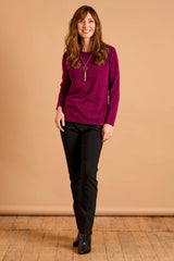 Soft Touch Round Neck Top With Necklace