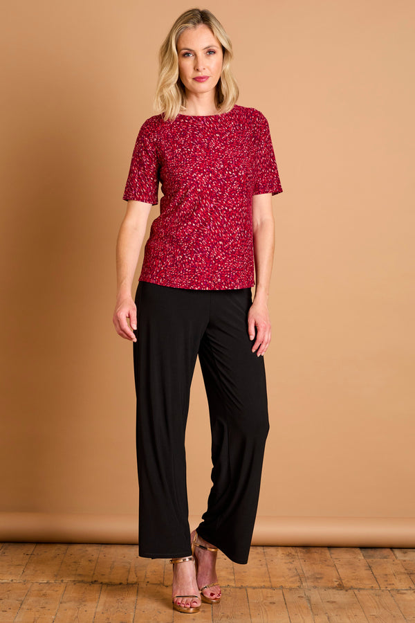 Wide Leg Stretch Trousers