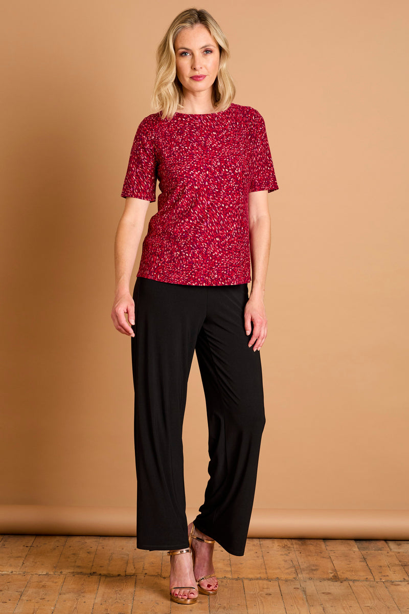 Wide Leg Stretch Trousers