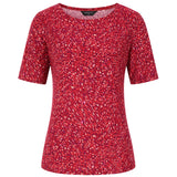 Red Fleck Print Top Red