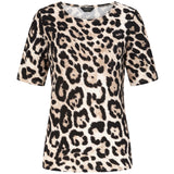 Beige Animal Print Top Beige