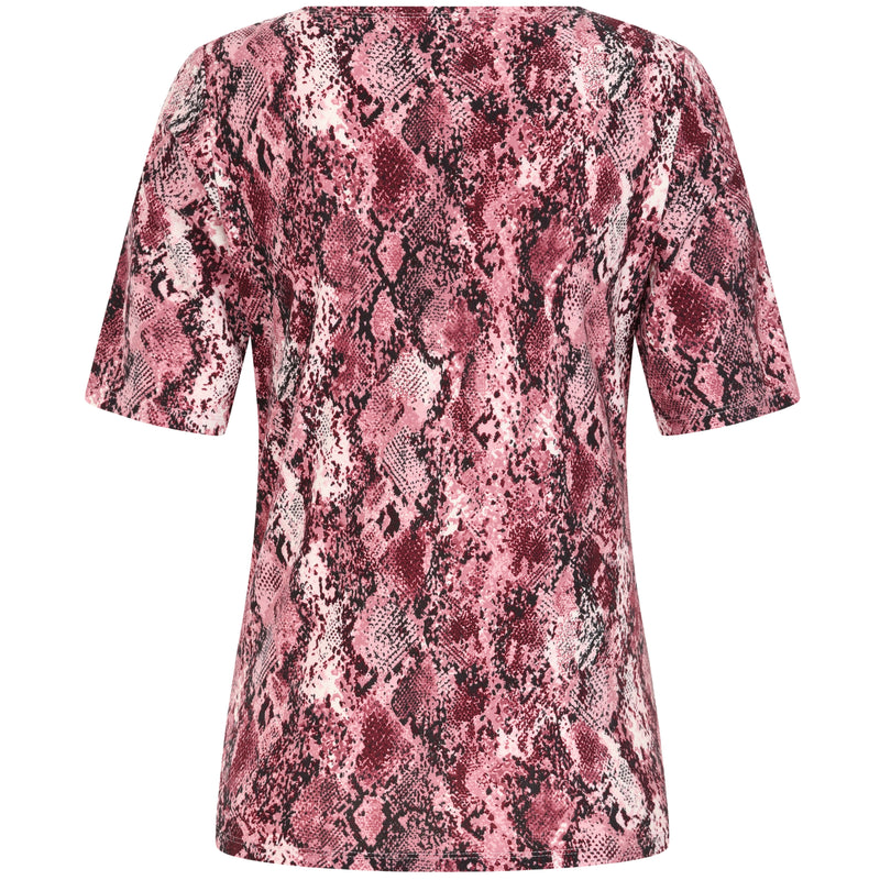 Pink Snake Print Top Pink