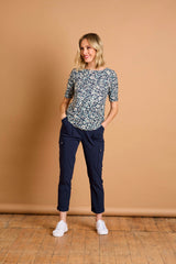 Short Sleeve Floral Print Top