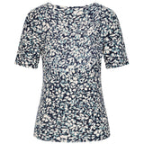 Teal Floral Print Top Teal