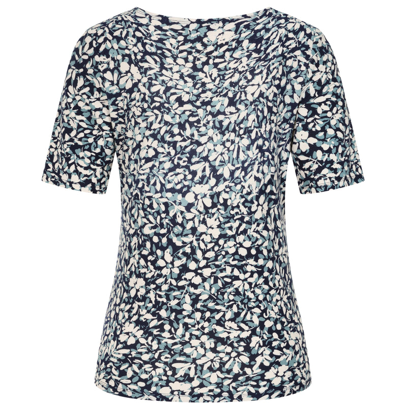 Teal Floral Print Top Teal