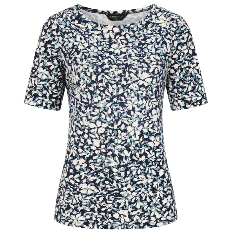 Teal Floral Print Top Teal