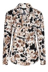 Floral Print Classic Collar Blouse