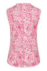 Sleeveless Paisley Print Blouse