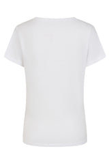 Abstract Floral Woven Front T-Shirt